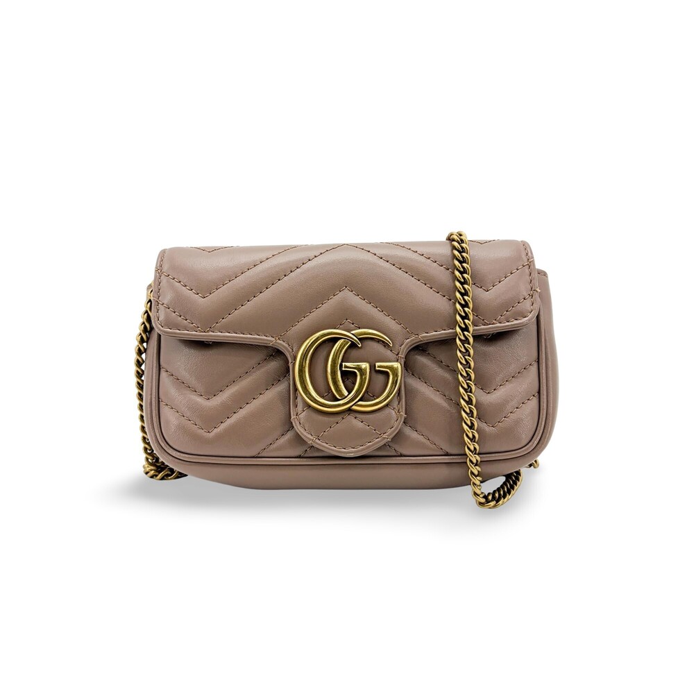 Gucci GG Marmont Flap Chevron Leather